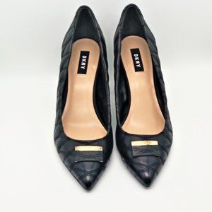 DKNY Womens Elia Leather Pointed Toe Classic Pumps
